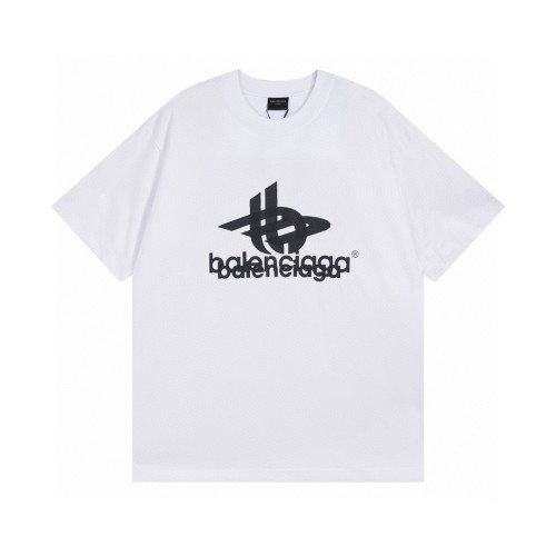 Balenciaga 2025 SS Phantom Double Logo Printed Short Sleeve T-Shirt 1 Balenciaga 2025 SS Phantom Double Logo Printed Short Sleeve T-Shirt