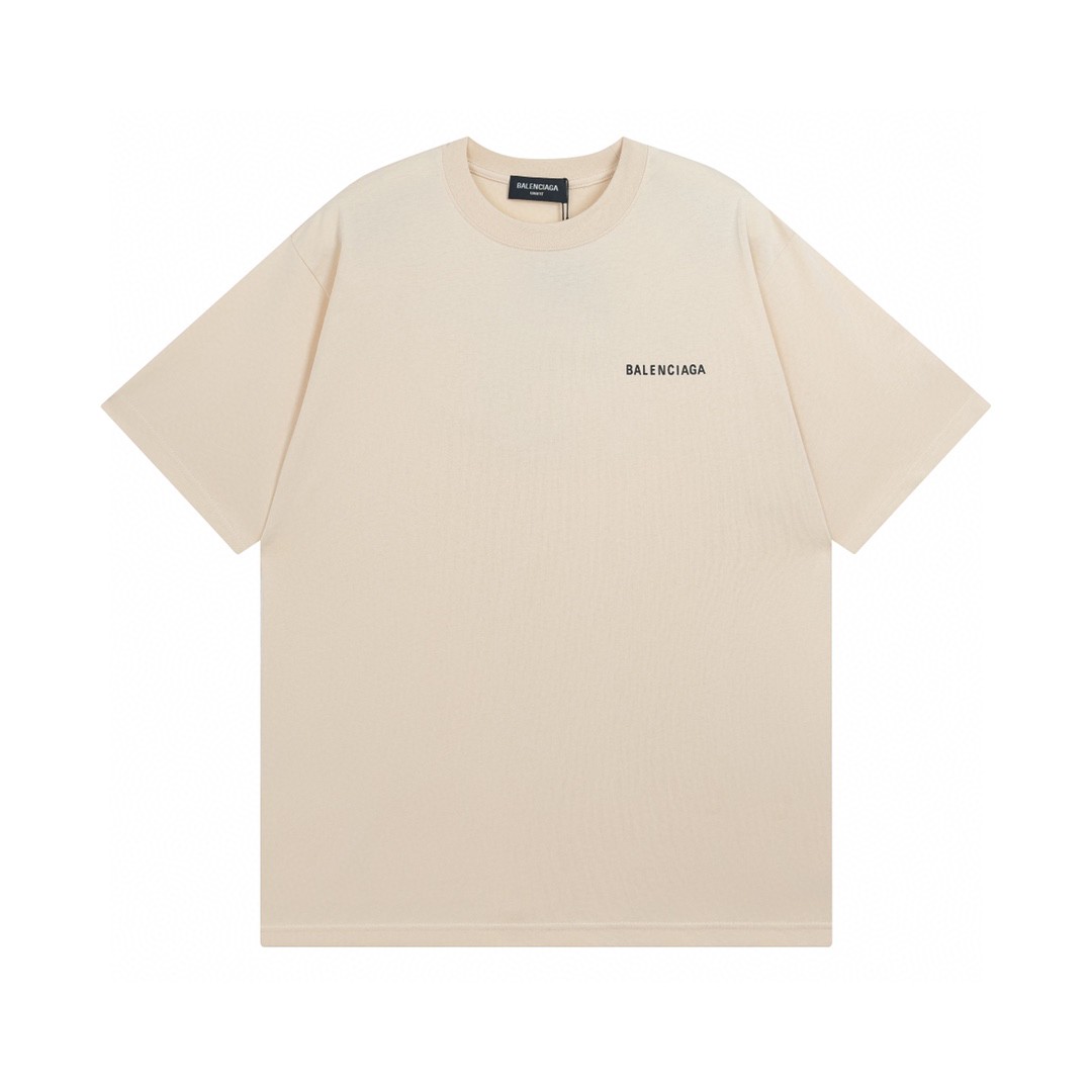 Balenciaga 2025 SS Classic Logo Print Short Sleeve T-Shirt, Unisex Style