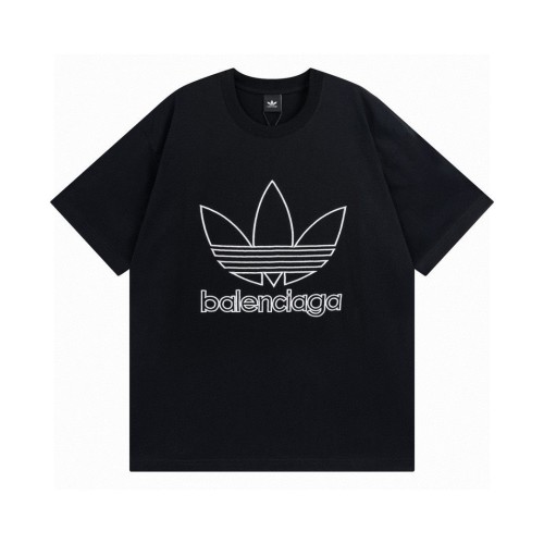 Balenciaga x Adidas Logo Embroidered Short Sleeve T-Shirt, Black, Unisex 1 Balenciaga x Adidas Logo Embroidered Short Sleeve T-Shirt, Black, Unisex