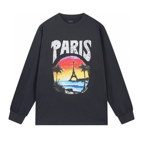Balenciaga Paris Sunset Print Long Sleeve Cotton T-Shirt 7 Balenciaga Paris Sunset Print Long Sleeve Cotton T-Shirt