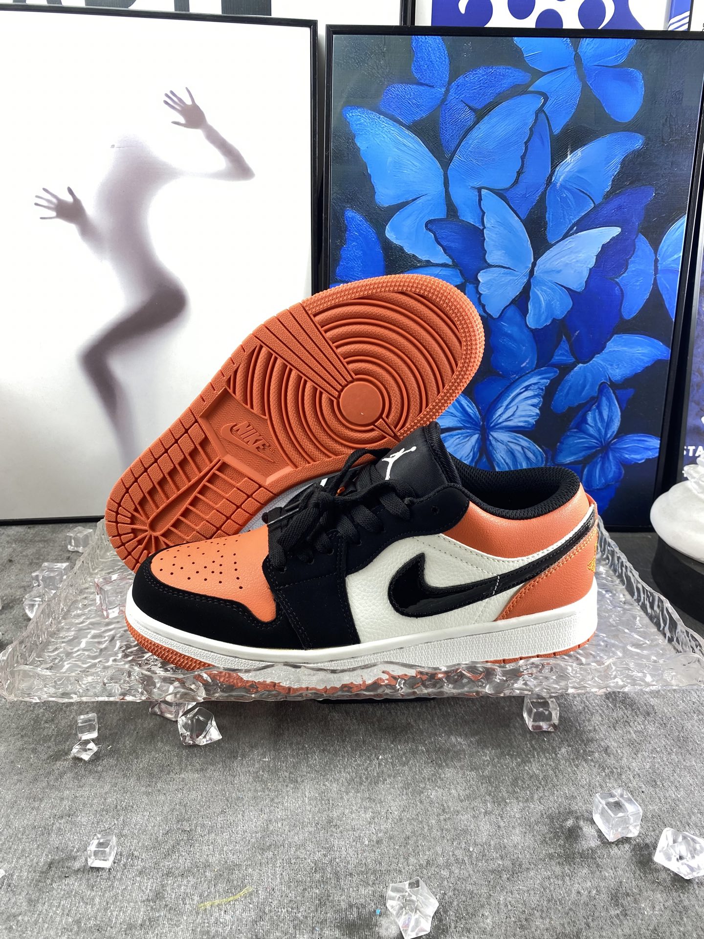 💰113 高版本 aj低帮扣碎 高版本q5✅ 橡胶实心大底套楦工艺 激光打孔 原版开模 尺码36-44 男女码现货. q5

