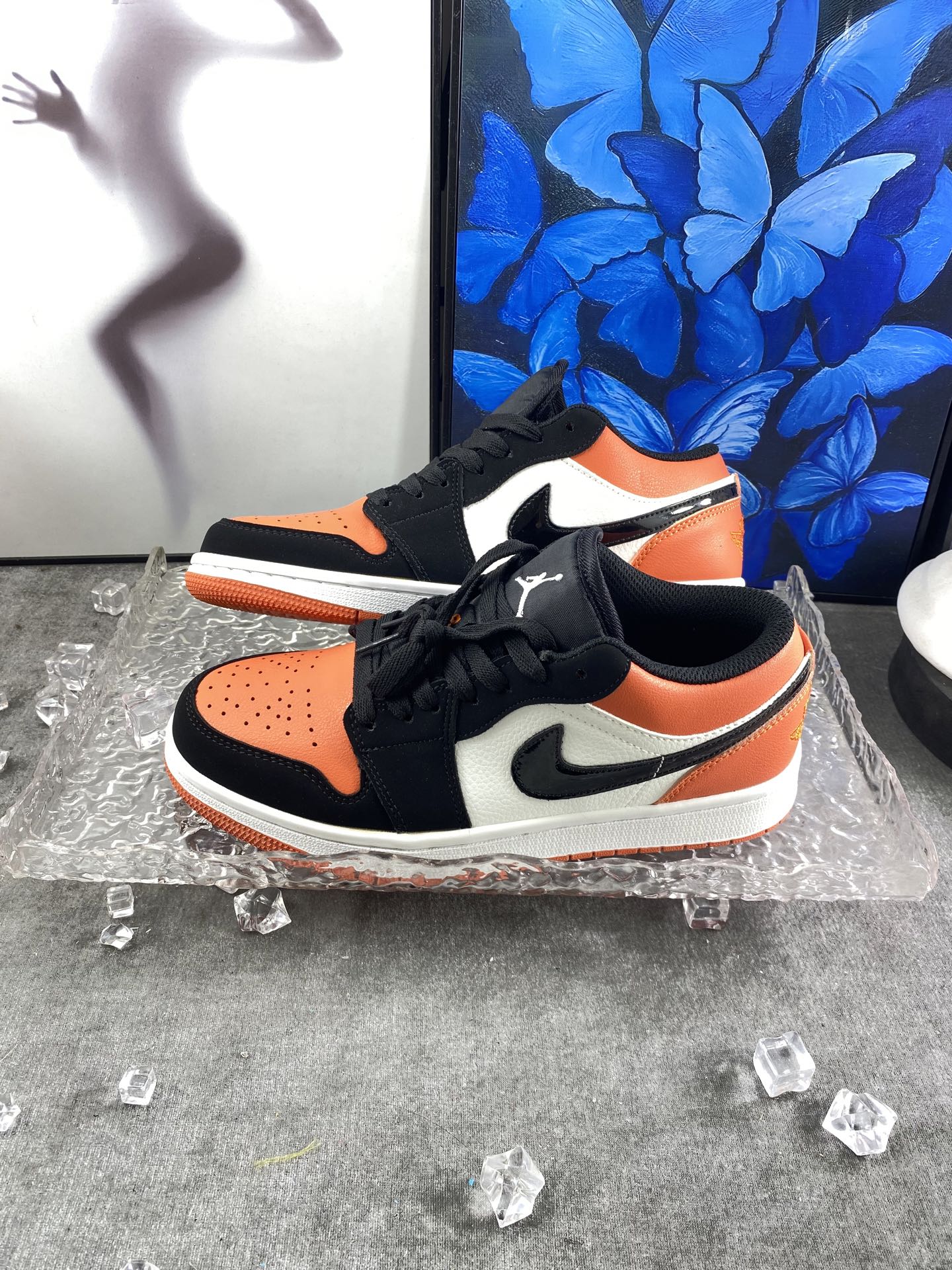 💰113 高版本 aj低帮扣碎 高版本q5✅ 橡胶实心大底套楦工艺 激光打孔 原版开模 尺码36-44 男女码现货. q5

