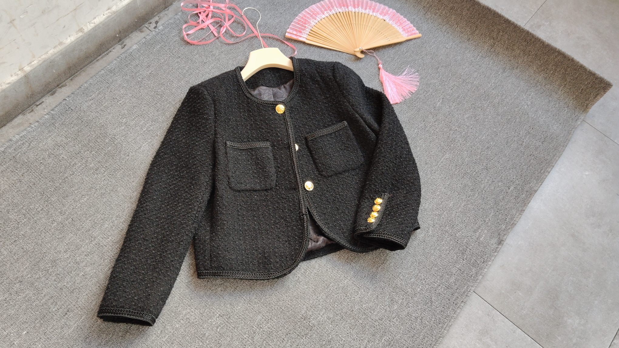 Elegant Wool Blend Tweed Set, Classic Design, Perfect for Autumn/Winter 6 a1758726648575 7230