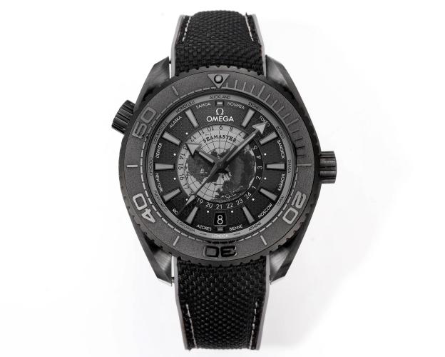 Omega Seamaster Planet Ocean Worldtimer 600M Black Ceramic Watch, 45.5mm 1 Omega Seamaster Planet Ocean Worldtimer 600M Black Ceramic Watch, 45.5mm