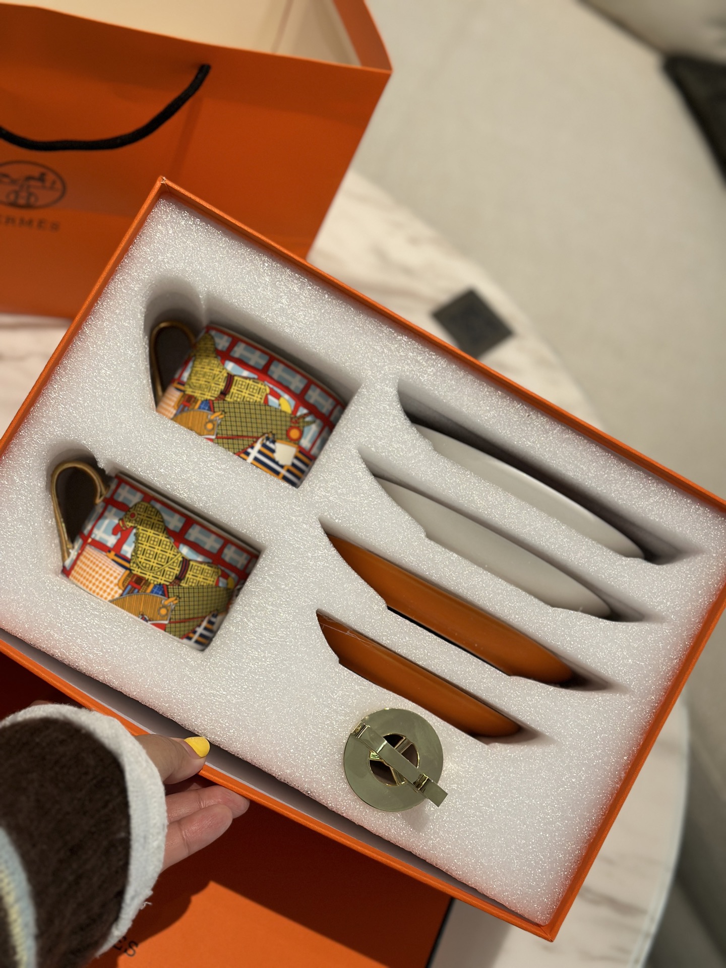 爱马仕 Hermès 高定典藏名品高定成衣时装外套连衣裙衬衫T恤 #7FF9CBF5 3