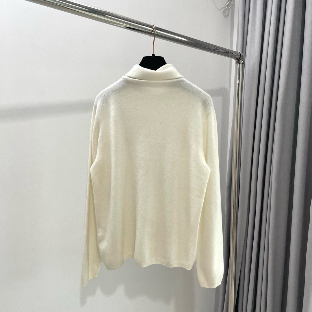 川久秋冬羊毛羊绒堆堆领针织衫打底毛衣保暖女宽松显瘦颜色：白色、灰色、红色、黑色码数：S ～𠃊