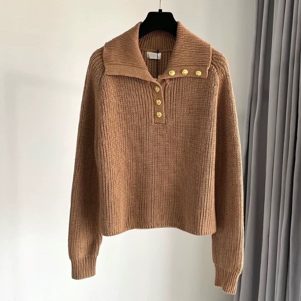 赛琳女装经典海军蓝罗纹羊毛颜色：白色、驼色、宝蓝码数：S ～𠃊