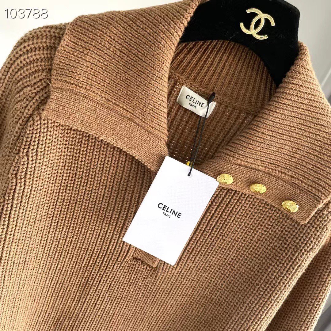 赛琳女装经典海军蓝罗纹羊毛颜色：白色、驼色、宝蓝码数：S ～𠃊