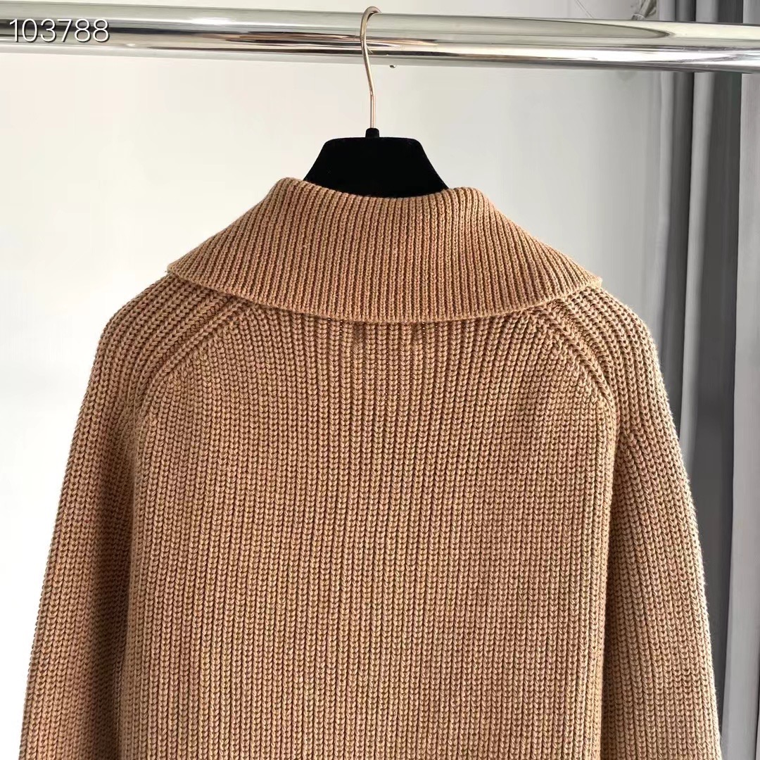 赛琳女装经典海军蓝罗纹羊毛颜色：白色、驼色、宝蓝码数：S ～𠃊