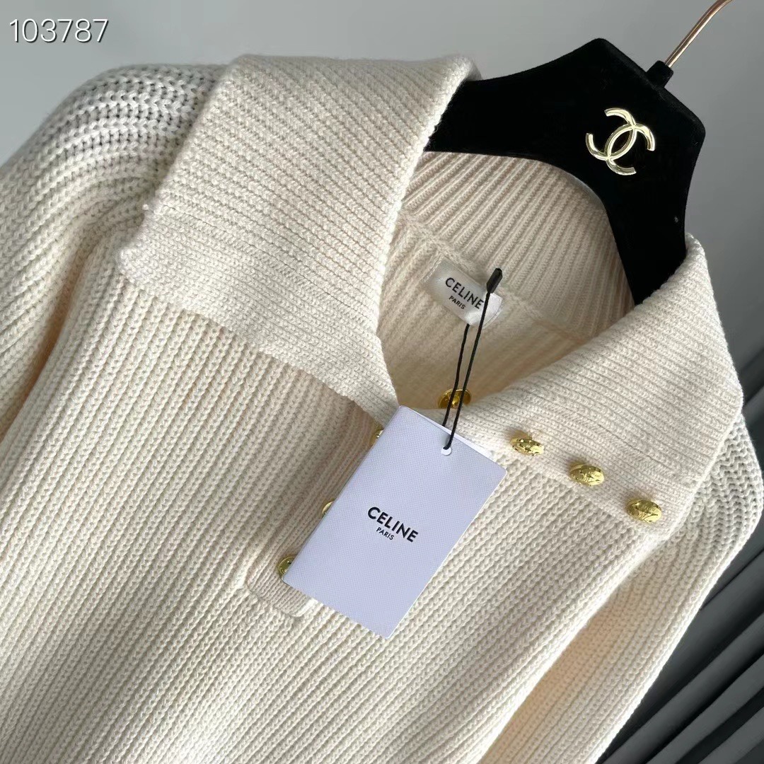 赛琳女装经典海军蓝罗纹羊毛颜色：白色、驼色、宝蓝码数：S ～𠃊