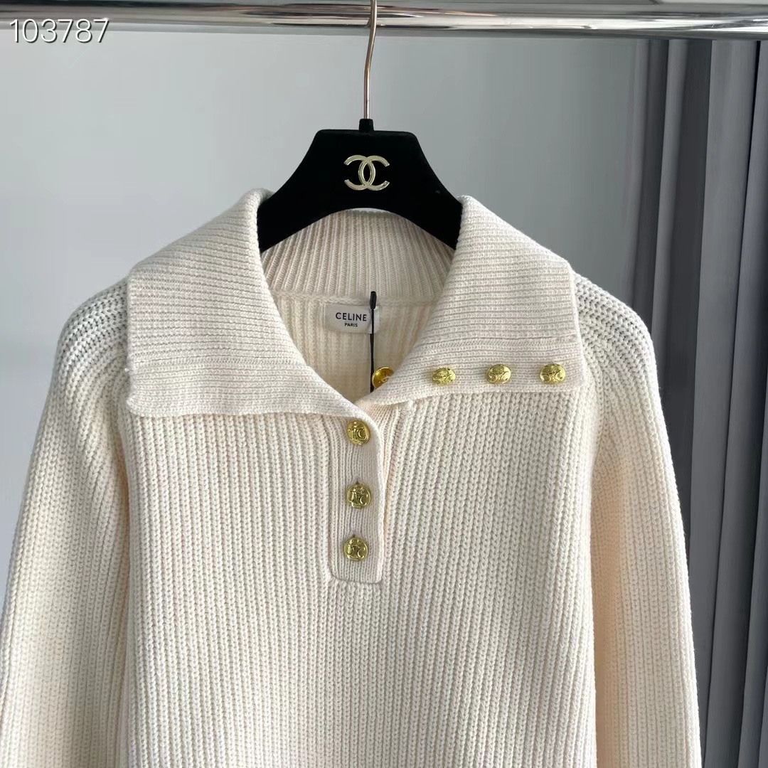 赛琳女装经典海军蓝罗纹羊毛颜色：白色、驼色、宝蓝码数：S ～𠃊