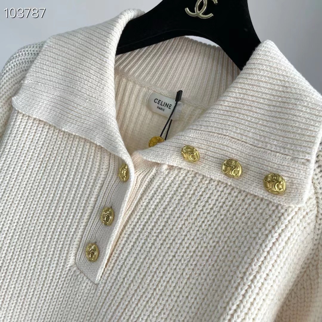 赛琳女装经典海军蓝罗纹羊毛颜色：白色、驼色、宝蓝码数：S ～𠃊