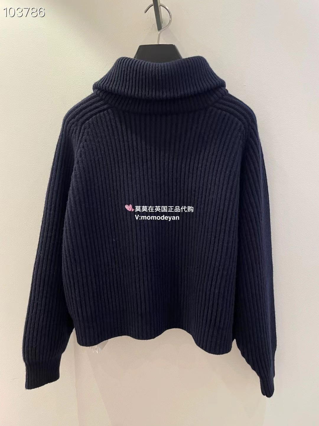 赛琳女装经典海军蓝罗纹羊毛颜色：白色、驼色、宝蓝码数：S ～𠃊