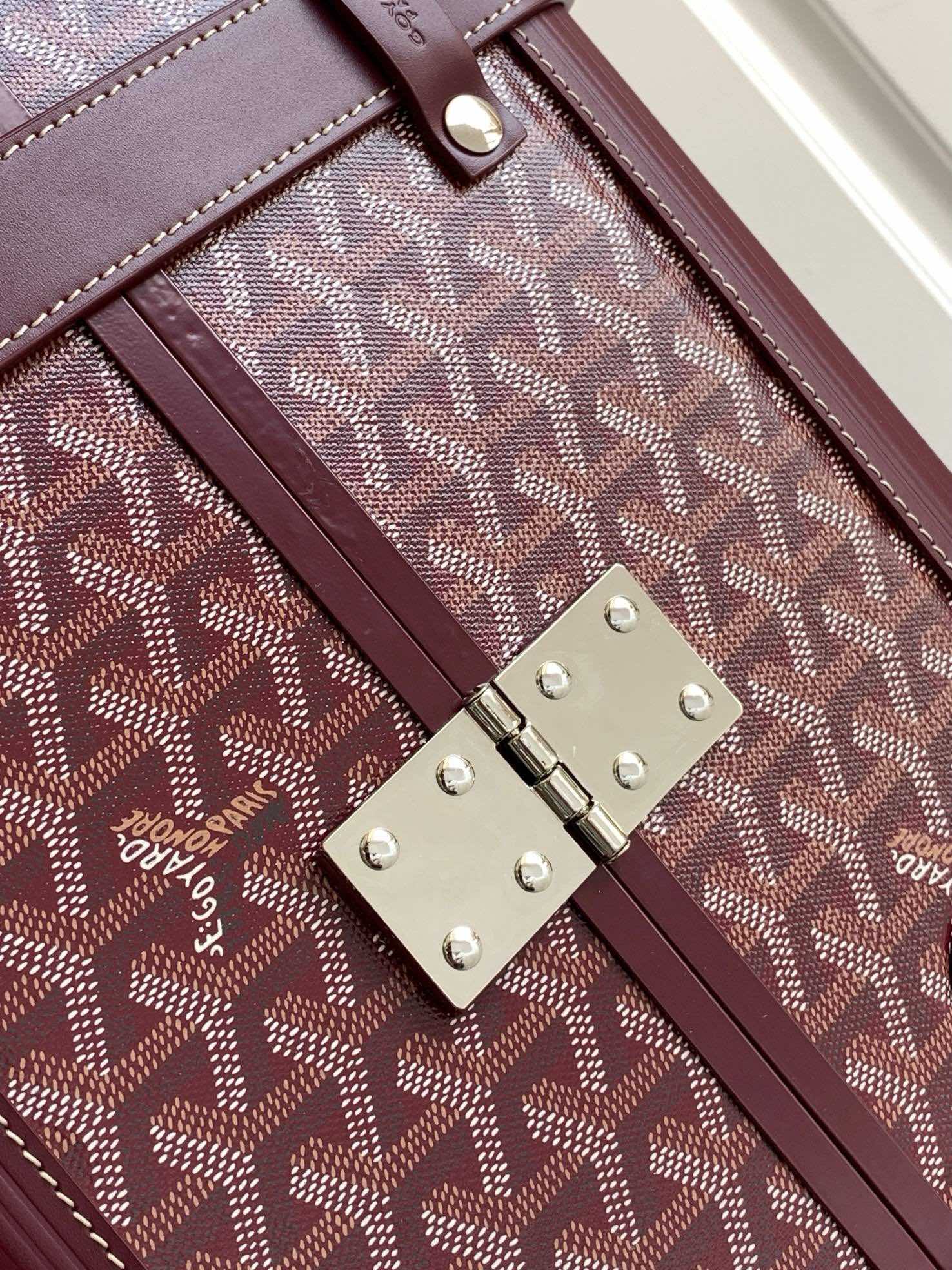 Goyard Rolling Trunk Burgundy Standard travel