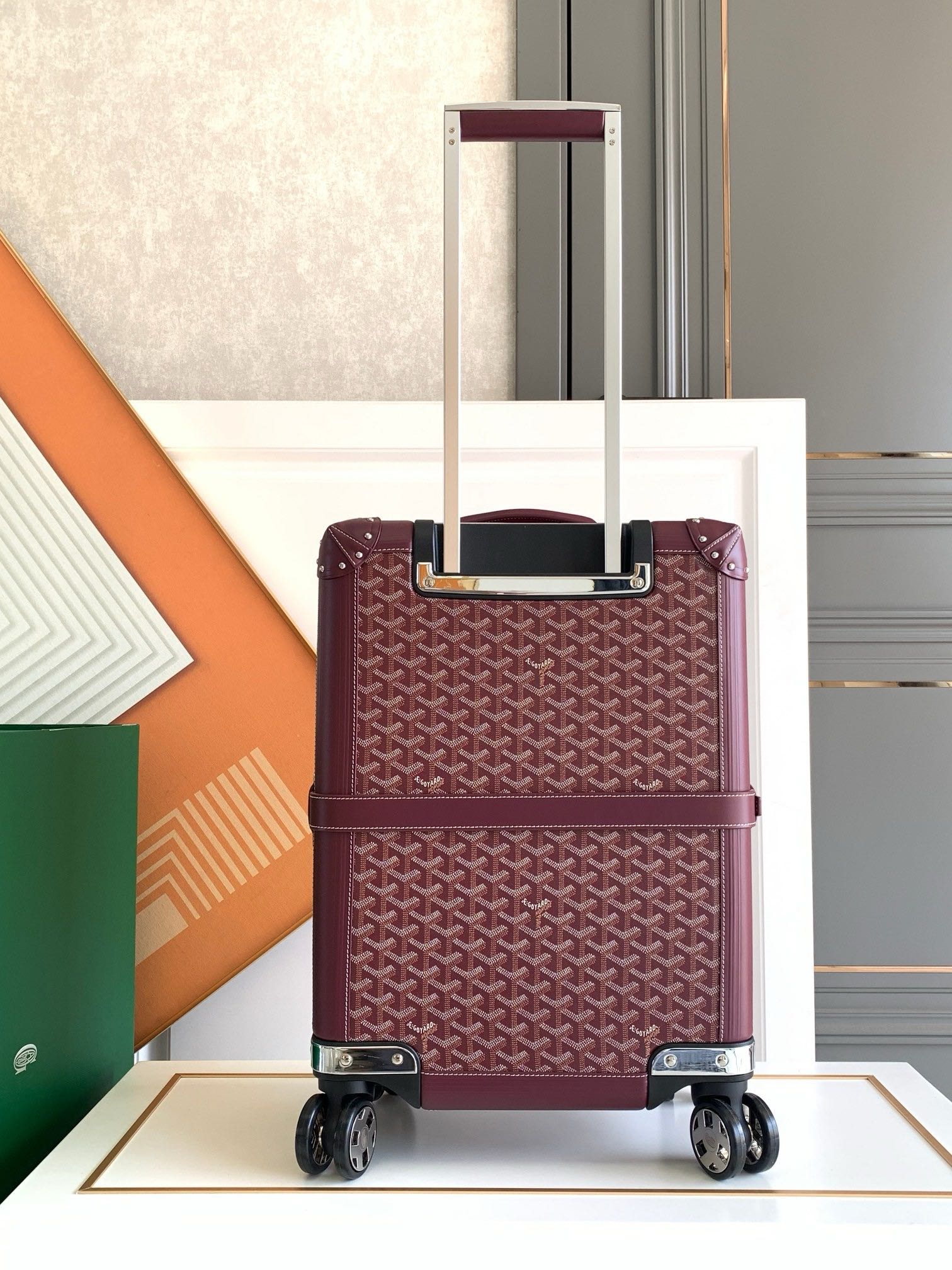 Goyard suitcase Burgundy travel Burgundy Goyardine