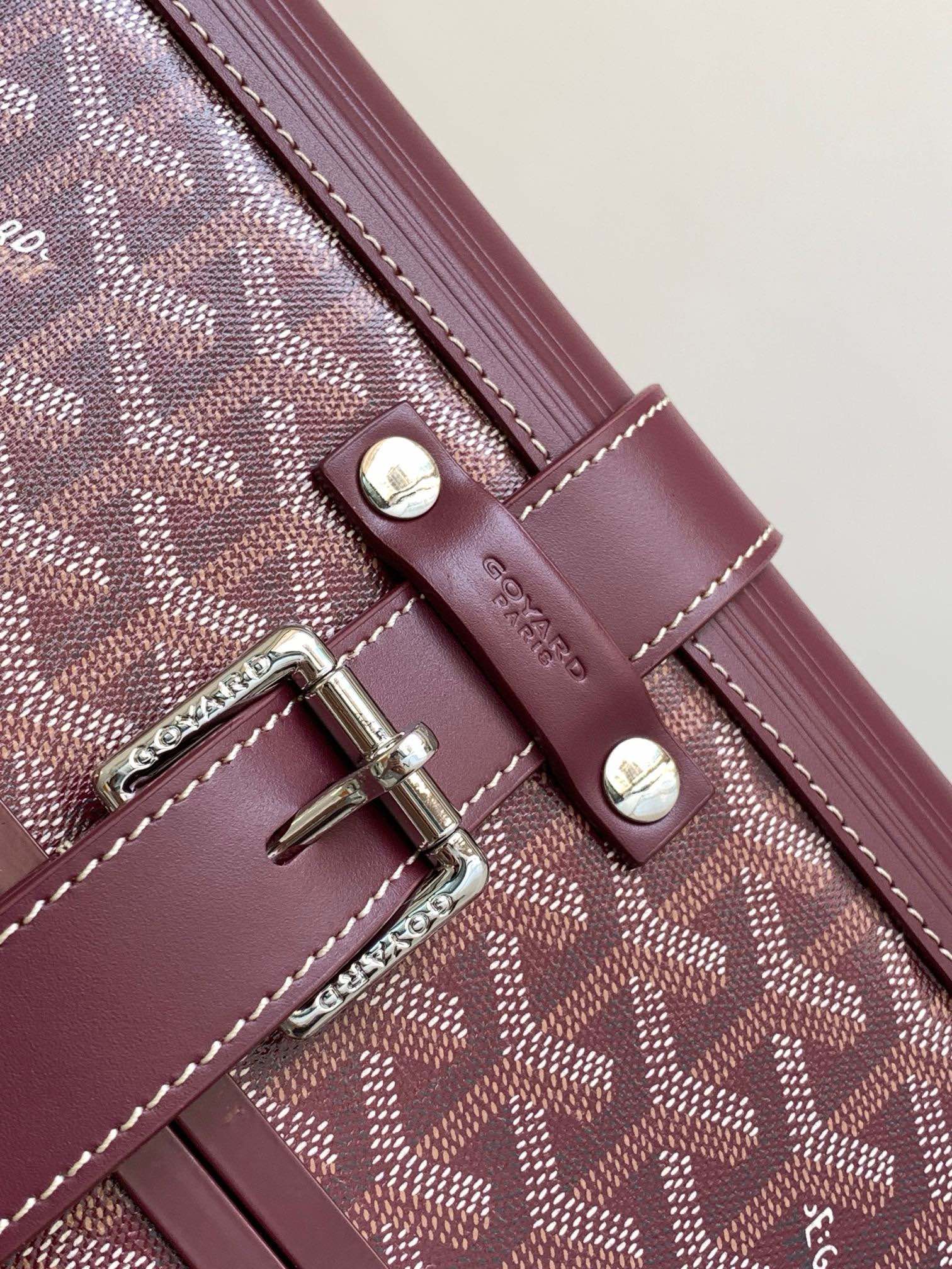 Goyard Rolling Trunk Burgundy Standard travel