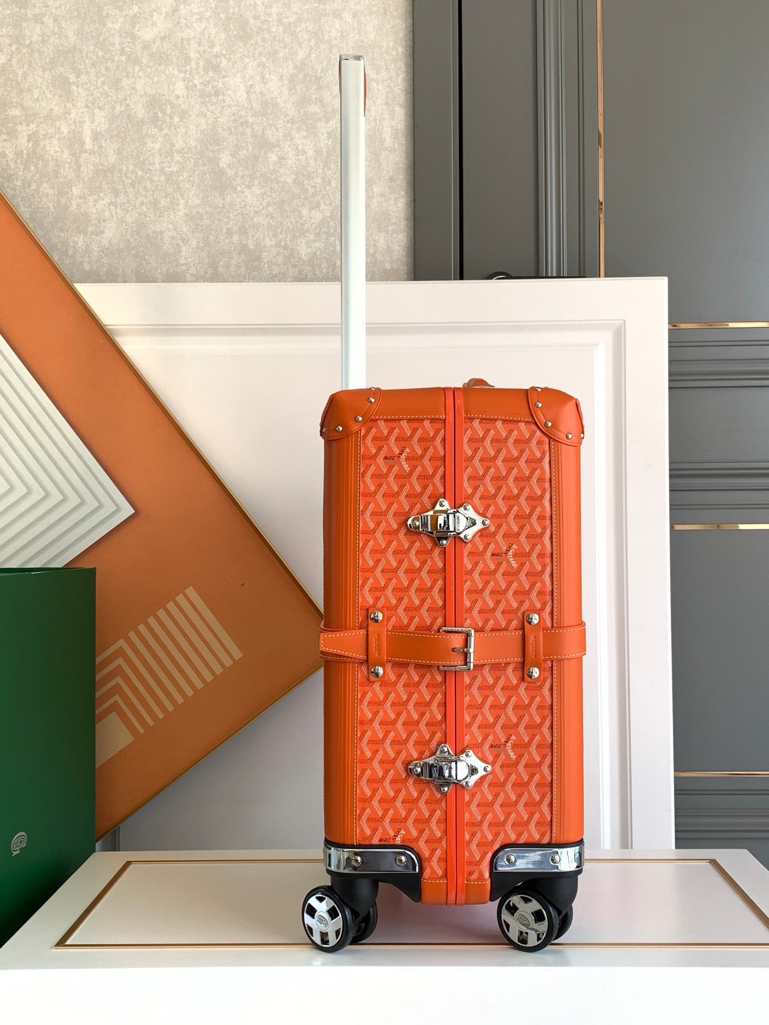 Goyard suitcase Orange travel Orange Goyardine