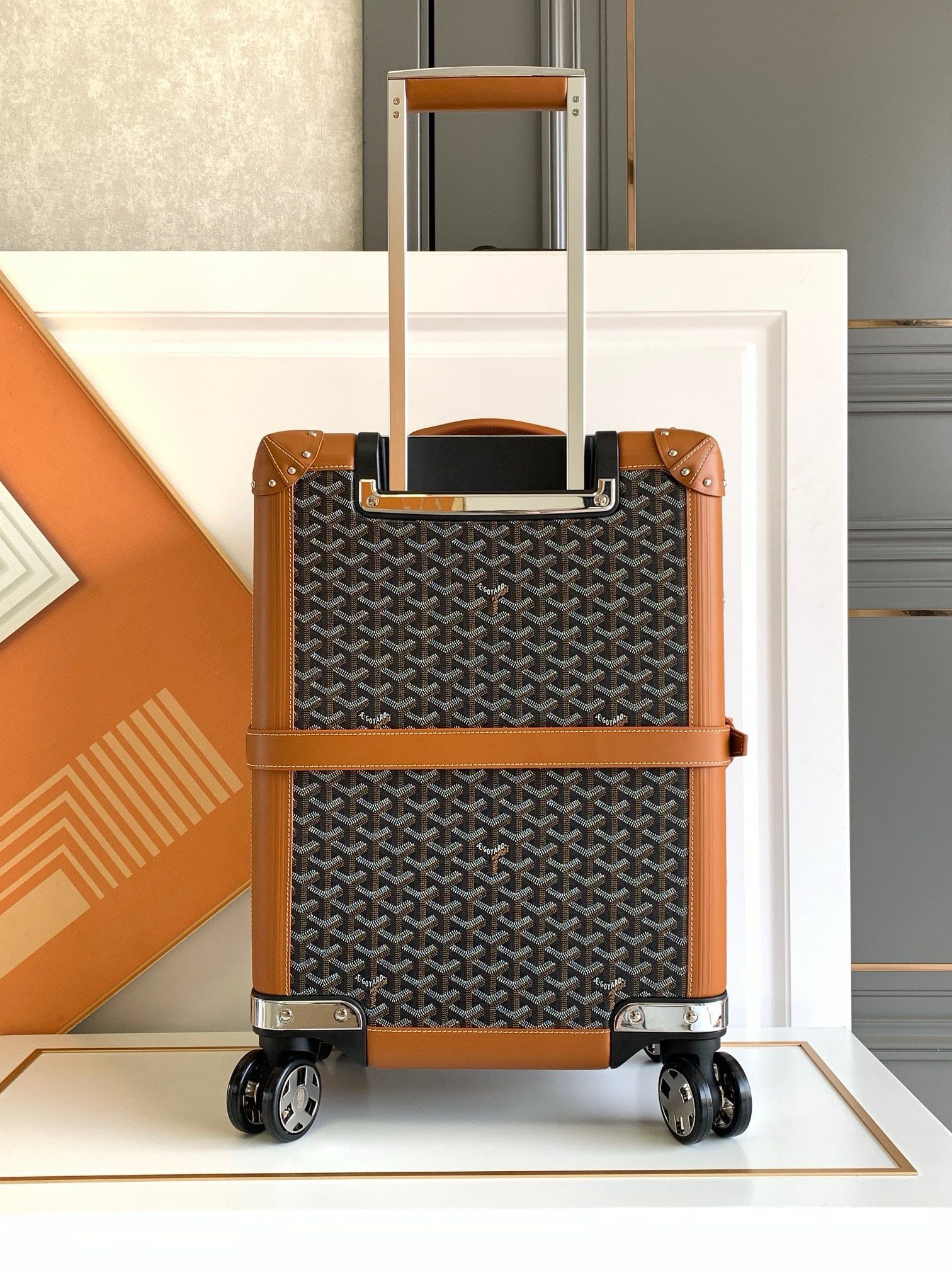 Goyard suitcase Black Tan travel Black Tan Goyardine