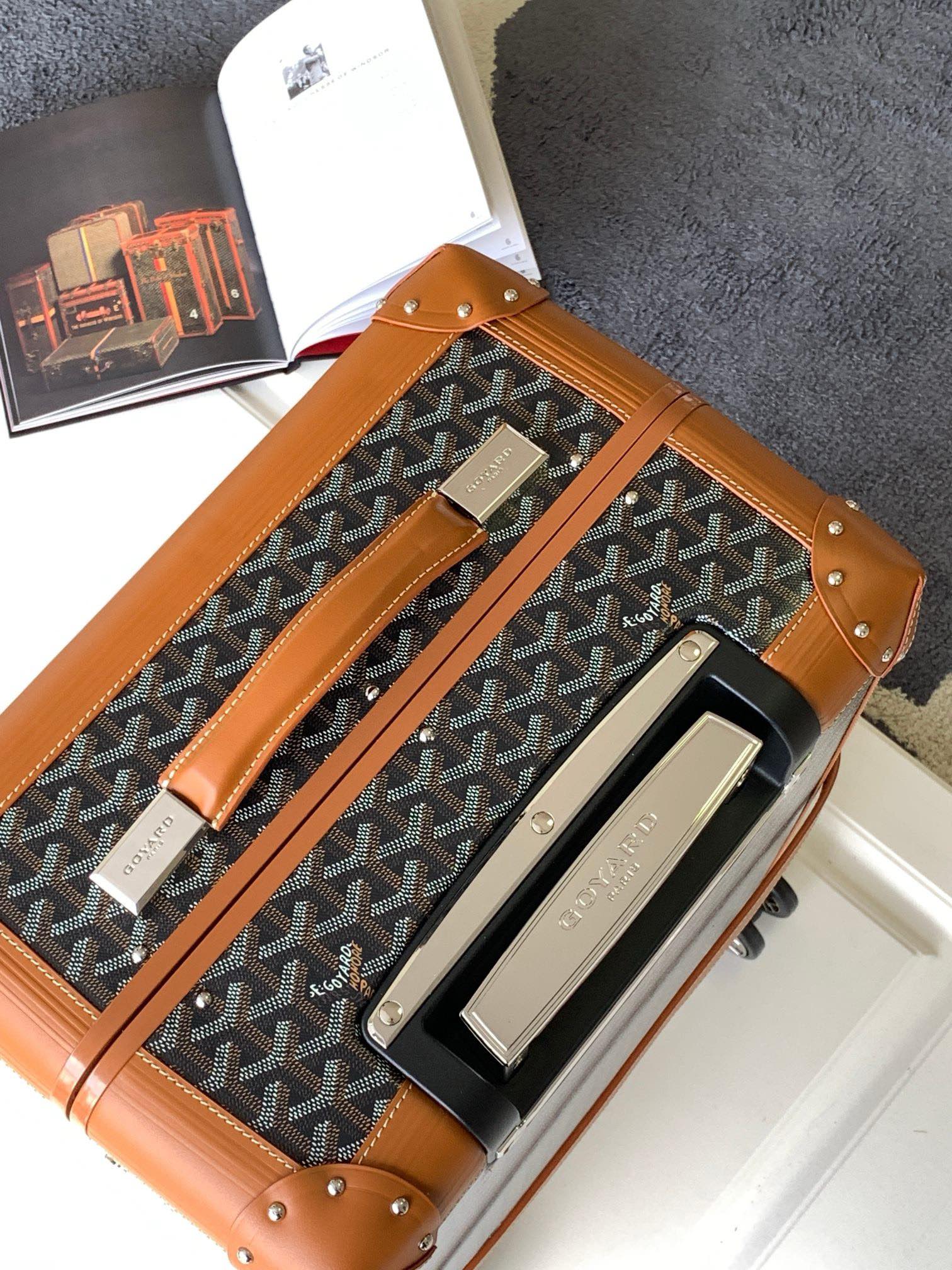Goyard suitcase Black/Tan travel