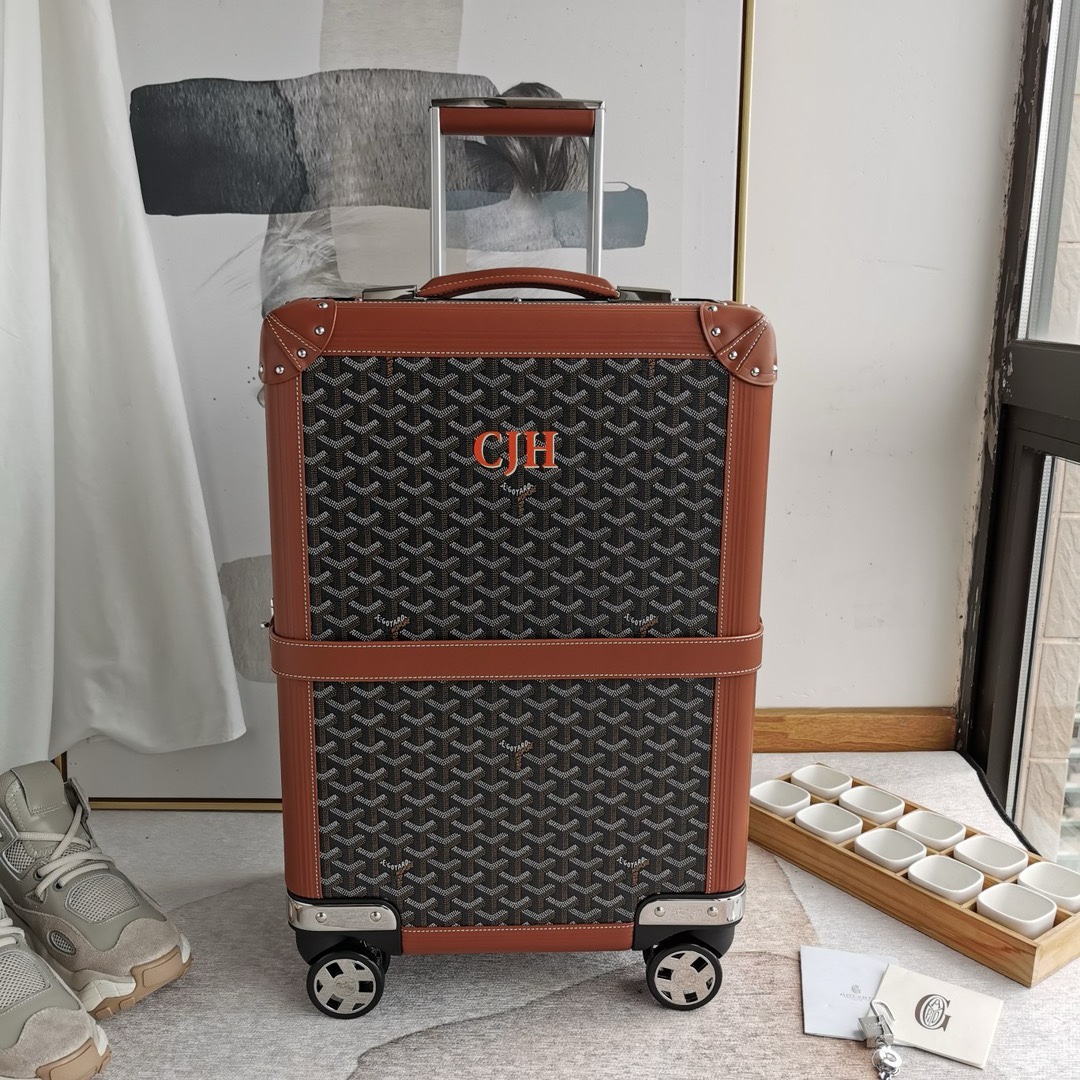 Goyard suitcase Black and Brown travel Black and Brown Goyardine