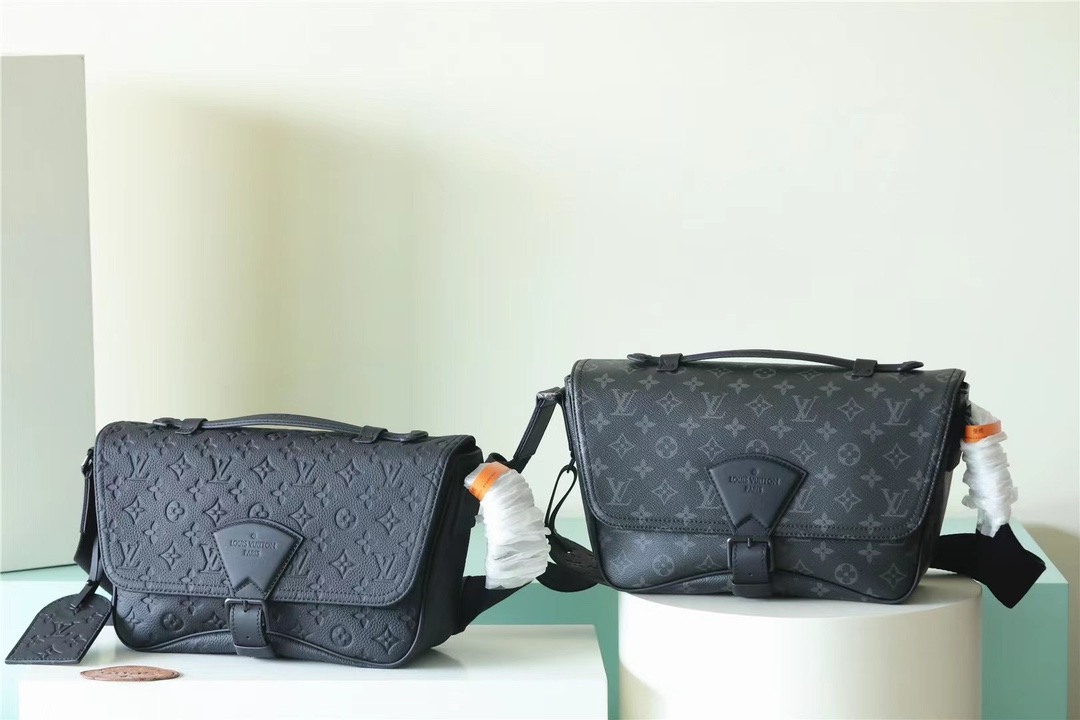 Fully Embossed Trapezoid Crossbody Bag with Inverted Triangle Flap and - Bag