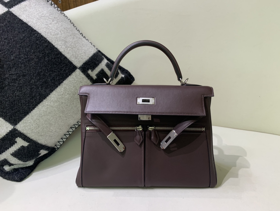 Hermes Kelly Torebki Torby typu crossbody i na ramię Srebrny sprzęt