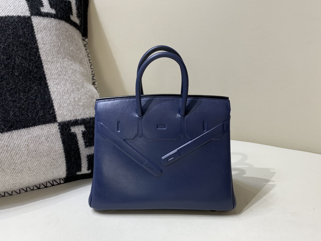 Hermes Birkin Torby Torebki Niebieski