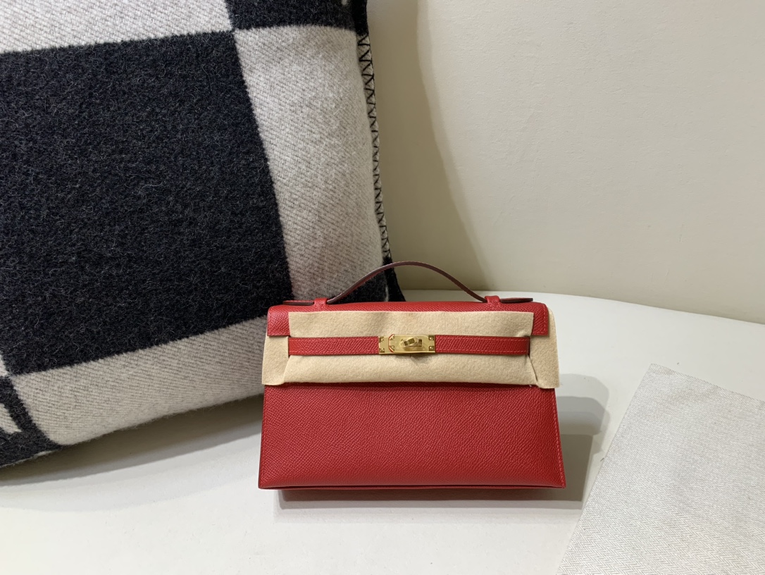 Hermes Kelly Dobry
 Torebki Torby typu crossbody i na ramię AAAA dostosuj
 Czerwony Złoty sprzęt Mini