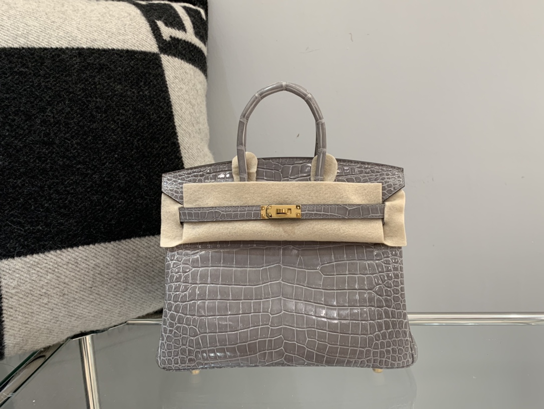 Hermes Birkin Torby Torebki Szary Turtle Gove Grey Złoty sprzęt