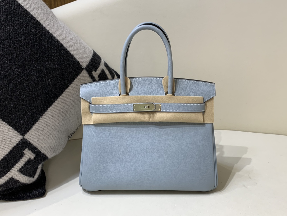 Dove puoi acquistare replica
 Hermes Birkin Borse Borsette Blu Hardware argento Lino