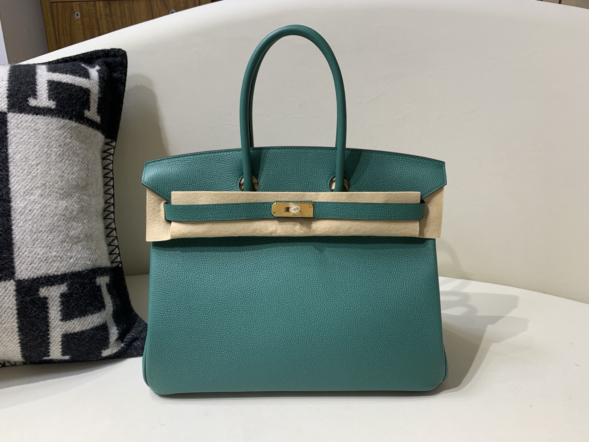 NO:699195,birkin35cm gold buckle German togo Z6 malachite green top quality handmade, Hermes, hermes, Hermes,19860909birkin35cm 金扣 德国togo Z6孔雀绿 顶级纯手工,爱马仕,hermes,Hermes,,Bag
