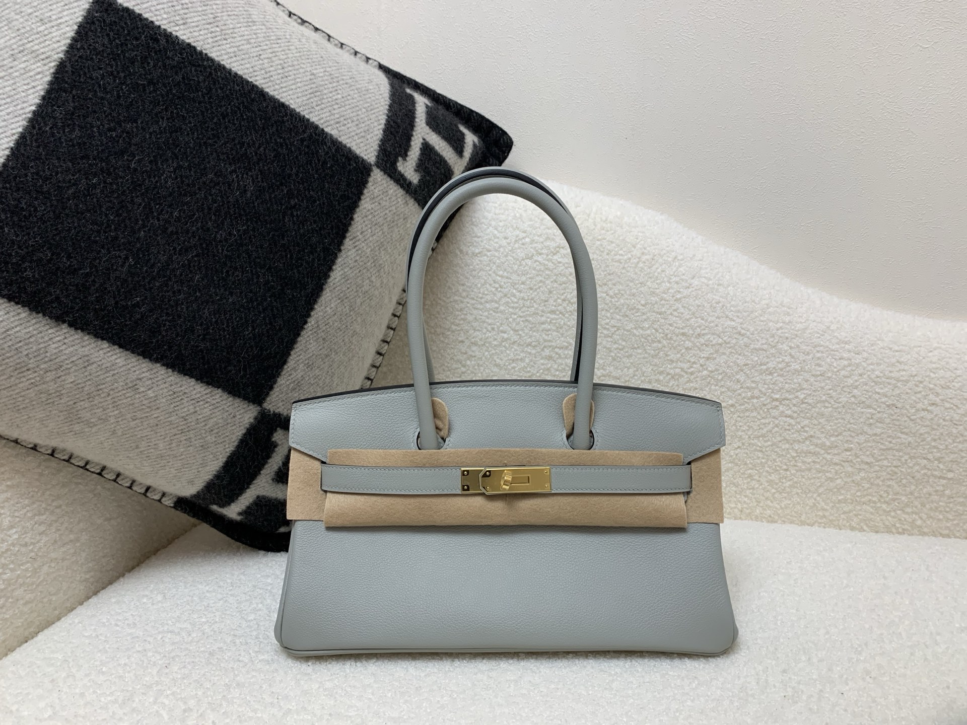 NO:699213,birkin Shoulder 29cm gold buckle evercolor 8U glacier blue top handmade, Hermes, hermes, Hermes,19860909birkin Shoulder 29cm 金扣 evercolor 8U冰川蓝 顶级纯手工,爱马仕,hermes,Hermes,,Bag