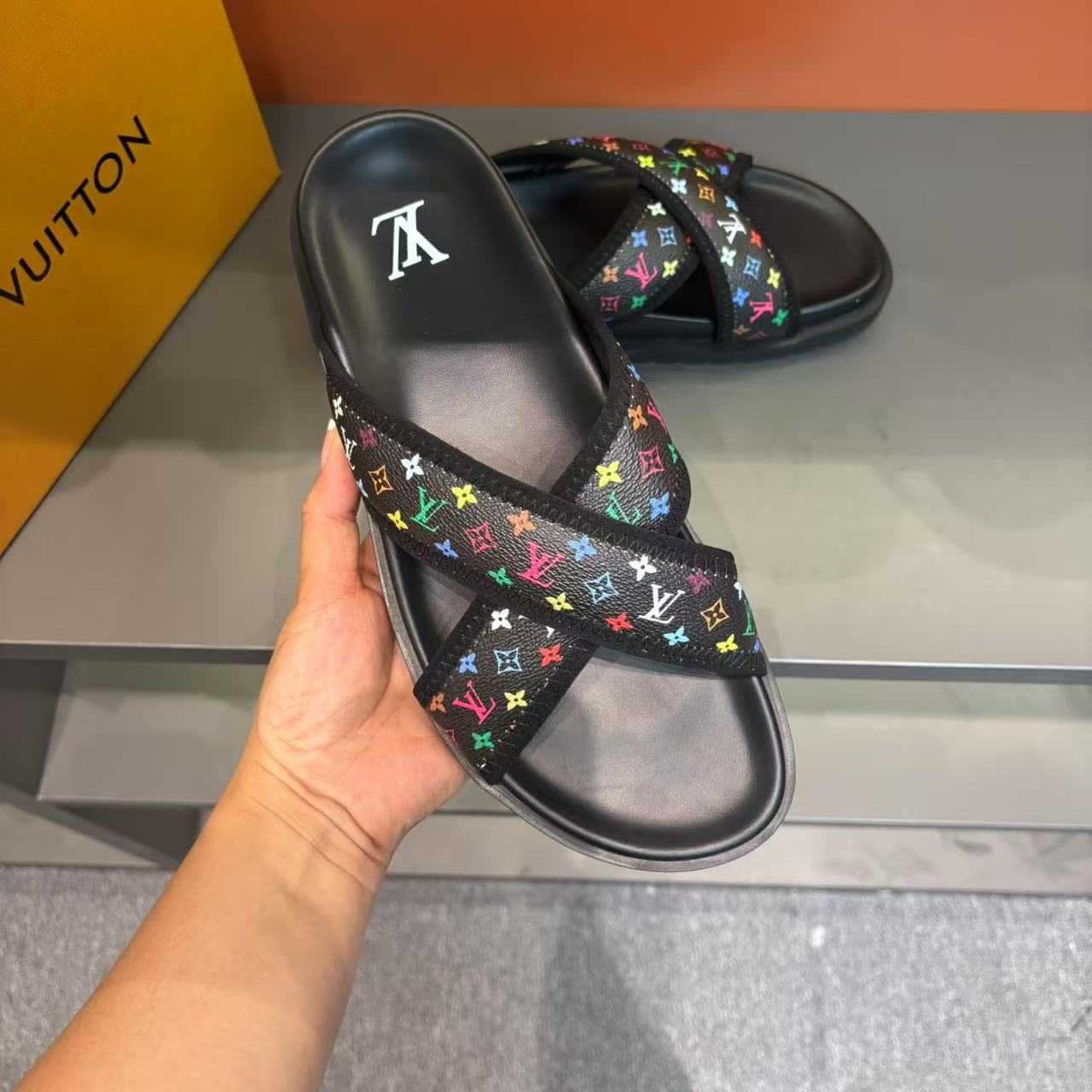 Louis Vuitton Men's Summer Sandals - Classic Monogram & Comfortable Design 7 i1745719722510 2953 0 5