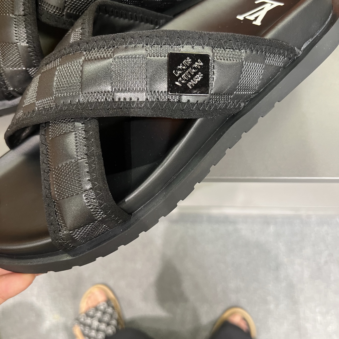 Louis Vuitton Men's Black Summer Sandals Classic Monogram Lightweight Comfort 9 i1747027436317 3949 0 7