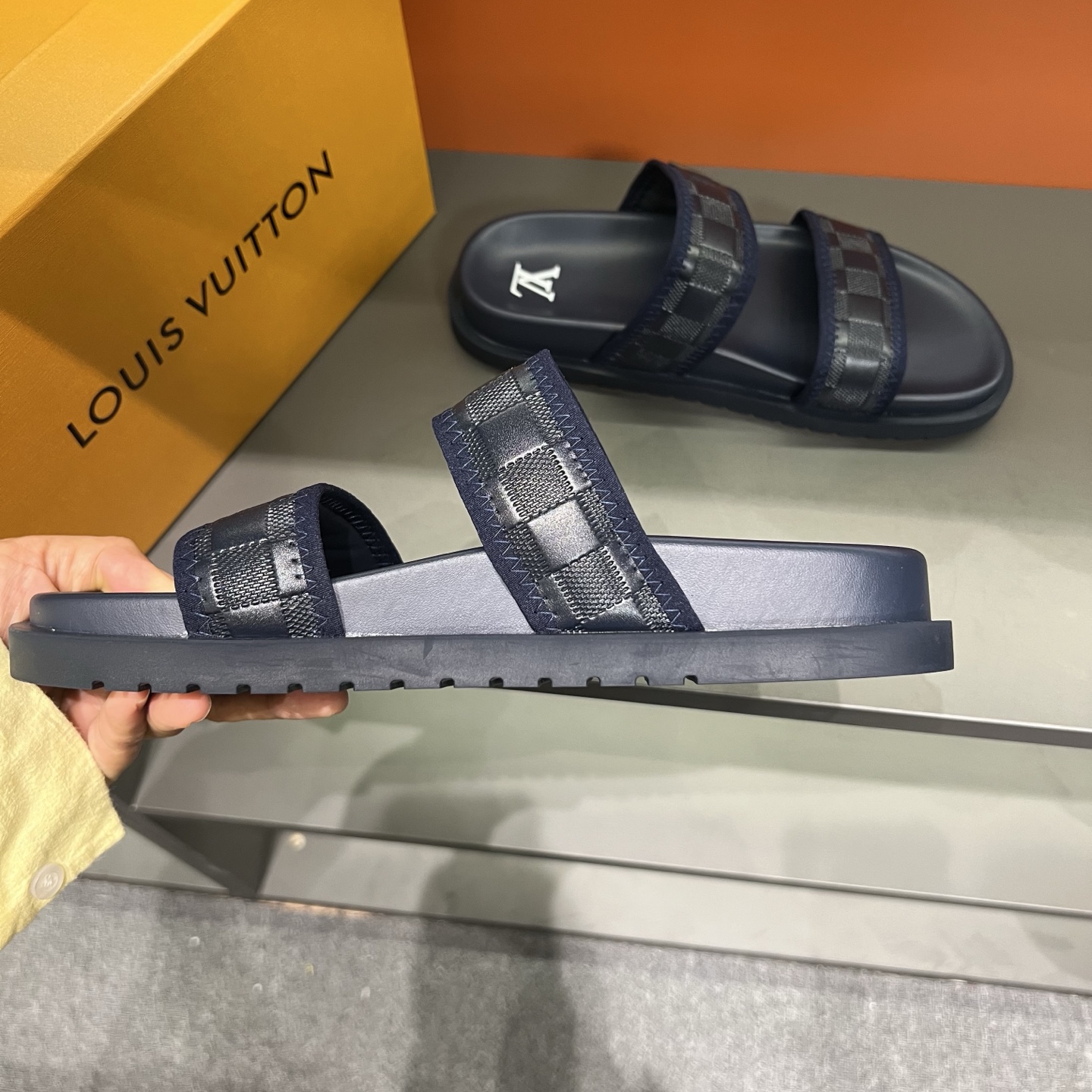 Louis Vuitton Men's Summer Slides - Classic Monogram Two-Strap Design 8 i1747027832782 8411 0 6
