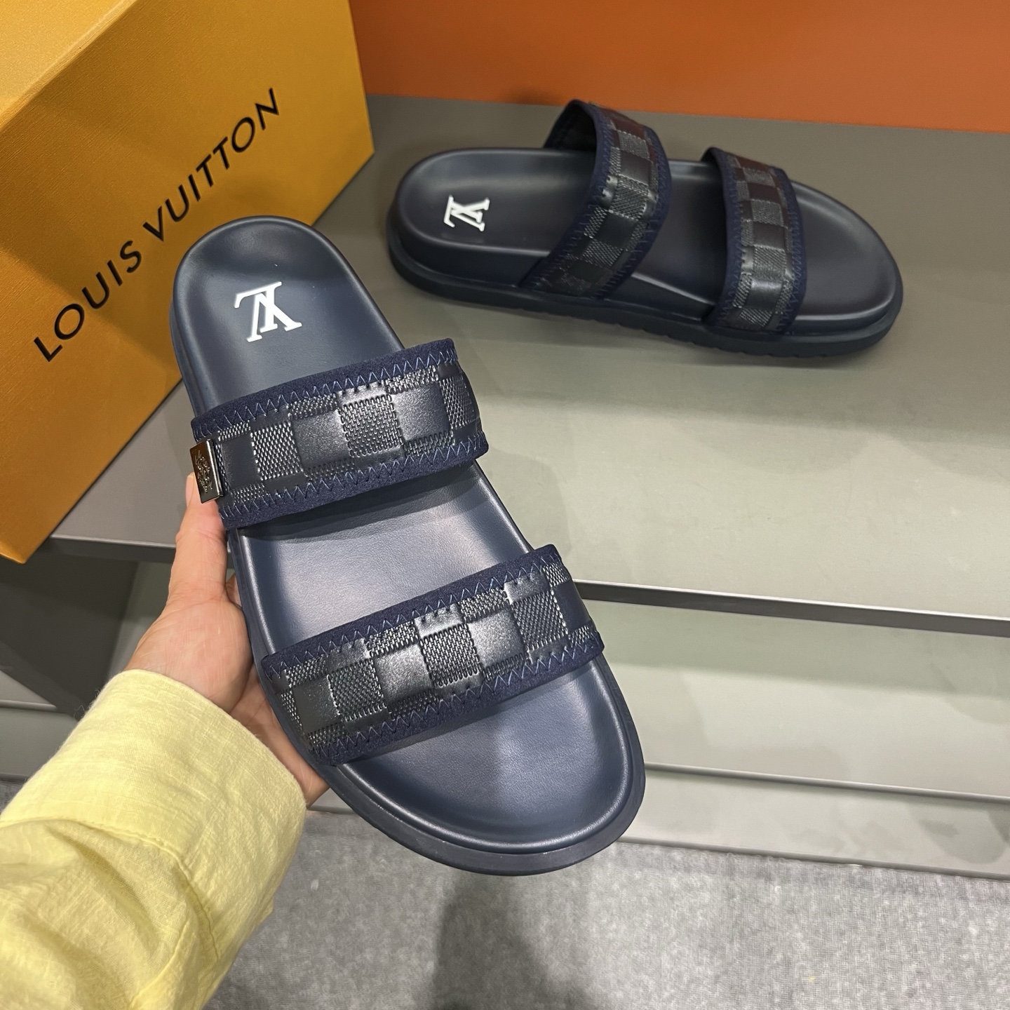 Louis Vuitton Men's Summer Slides - Classic Monogram Two-Strap Design 7 i1747027835434 4176 0 5