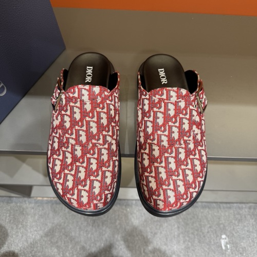 Dior Men's D-motif Fabric Mules, Comfortable and Stylish Summer Slides 1 Dior Men's D-motif Fabric Mules, Comfortable and Stylish Summer Slides