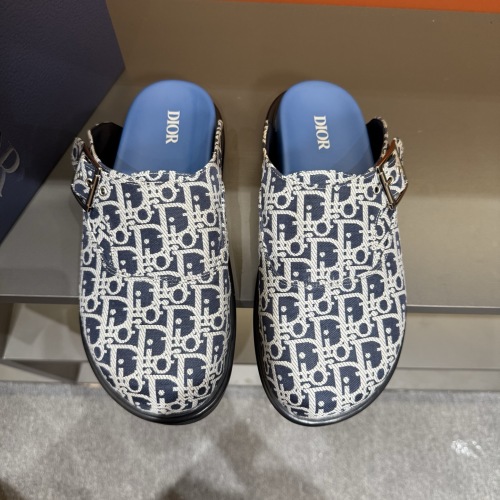 Dior Men's D-Way Oblique Canvas Mule Slides Comfortable and Stylish 1 Dior Men's D-Way Oblique Canvas Mule Slides Comfortable and Stylish