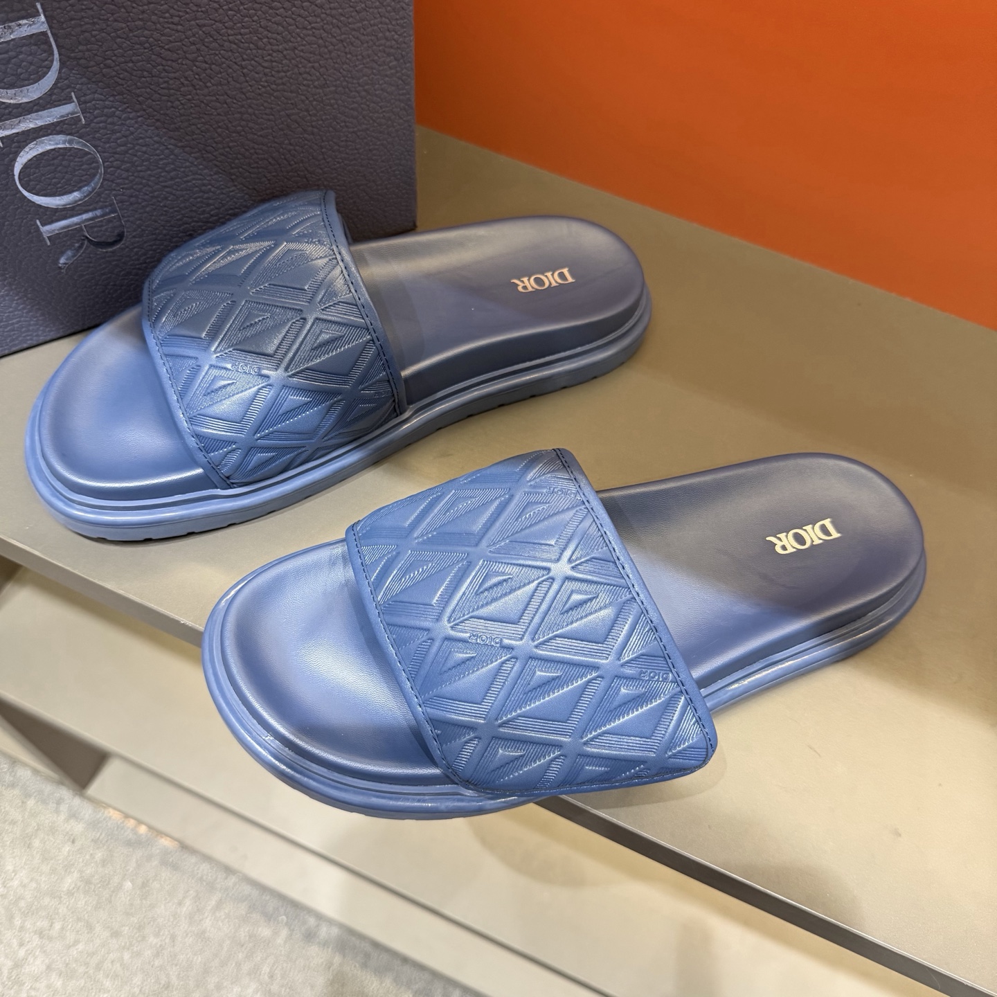 Мужские сандалии Christian Dior синие