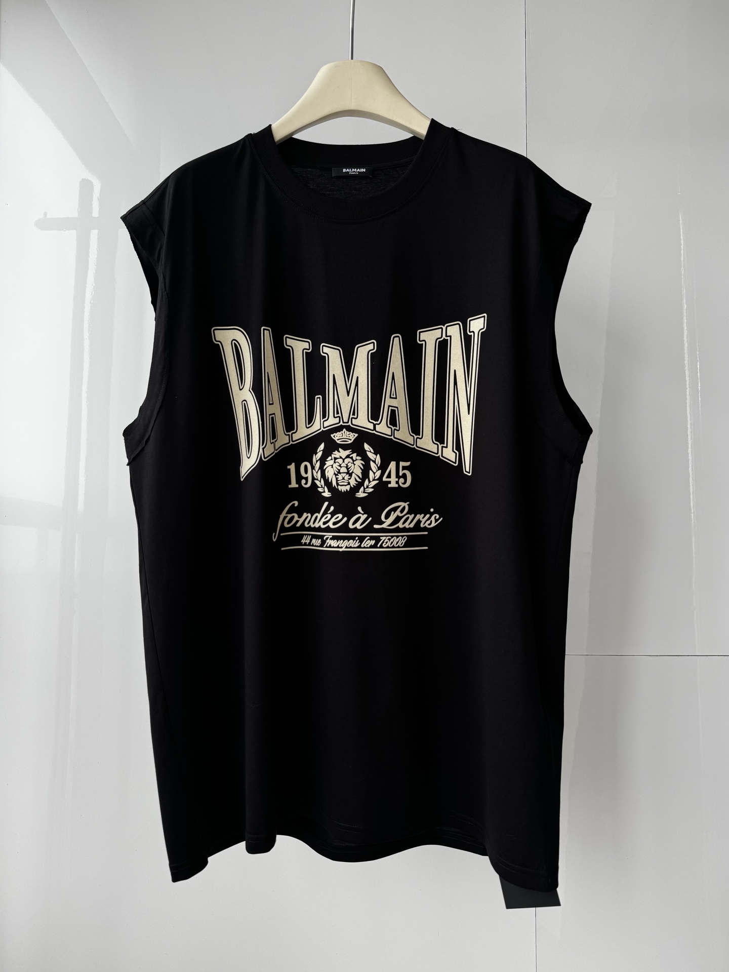 NO:784775,BALMAIN's new summer round-neck vest, logo flocking printing process, thin and comfortable fabric, loose fit, same style for men and women SMLXL, Balmain-clothing, balmain, balmain,19860909巴尔曼 BALMAIN新款夏季圆领背心 logo植绒印花工艺 透薄舒适面料 宽松版型 男女同款 SMLXL,巴尔曼-服装,balmain,balmain,,Women's clothing