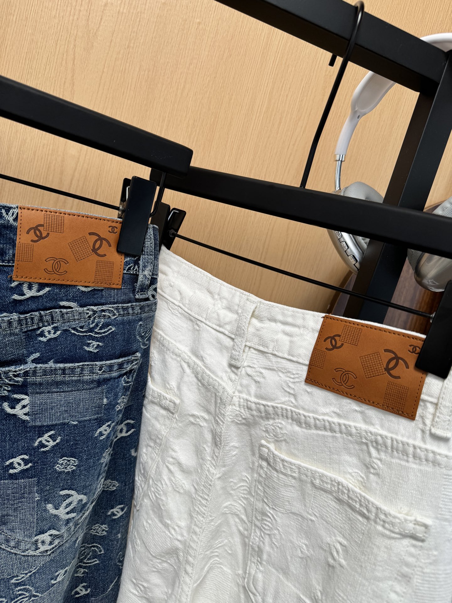 Chanel 25 New Denim Jacquard Straight-Leg Pants with Logo Pattern 7 i1759391771724 4842 0 4
