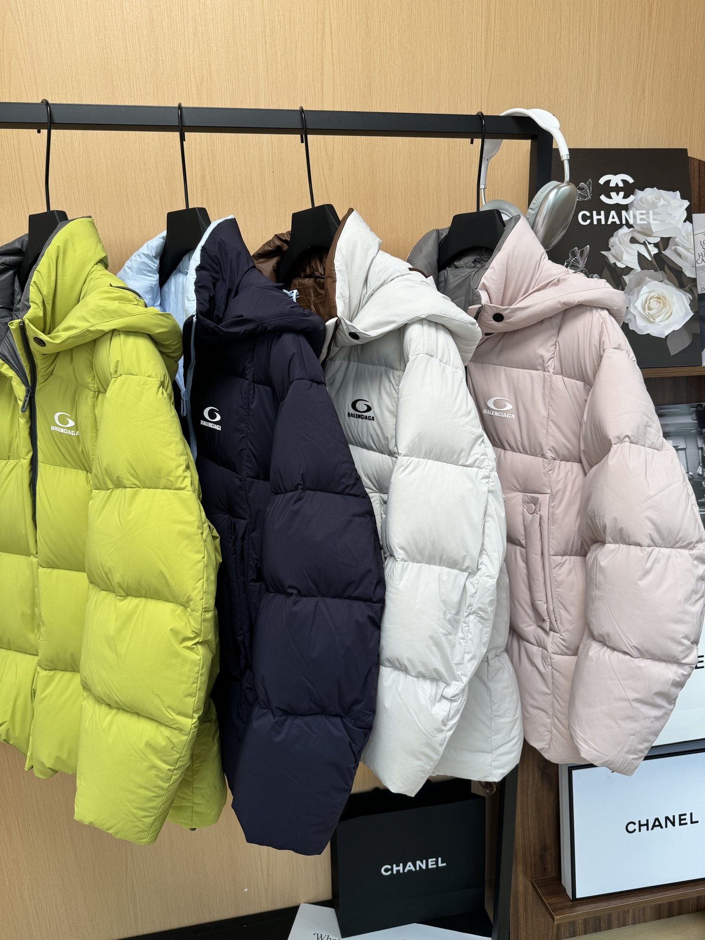 Balenciaga Padded Down Jacket Mid-Length Hooded Coat Winter, Size S-L 2 i1761554077214 0 0 0