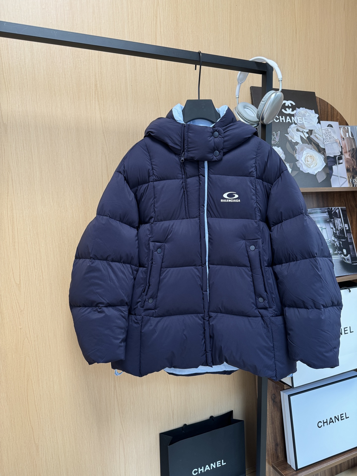 Balenciaga Padded Down Jacket Mid-Length Hooded Coat Winter, Size S-L 7 i1761554077223 1323 0 5