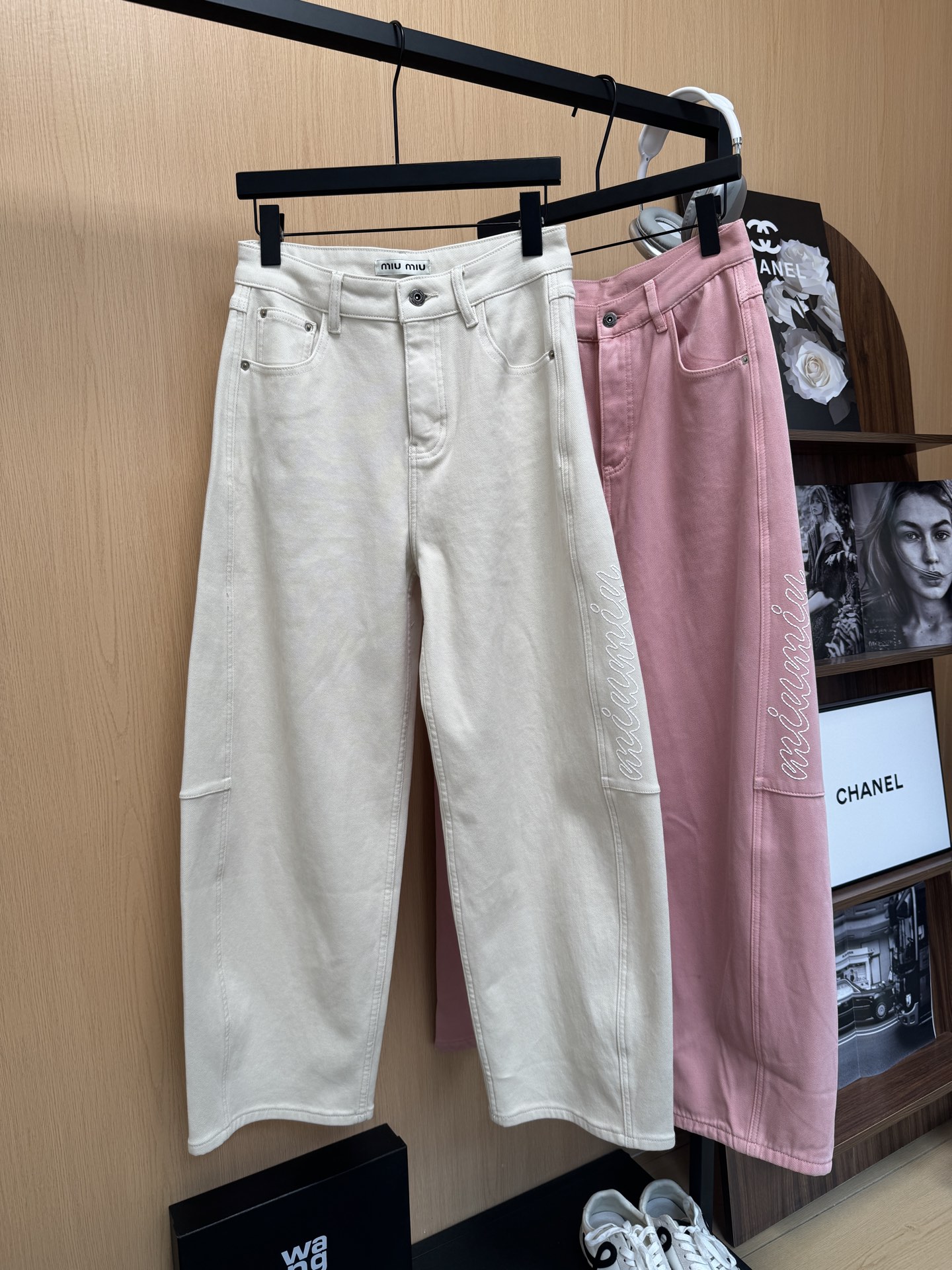 Miu Miu Autumn/Winter 2025 Jeans – Vintage Wash, Logo Detail, Relaxed Fit