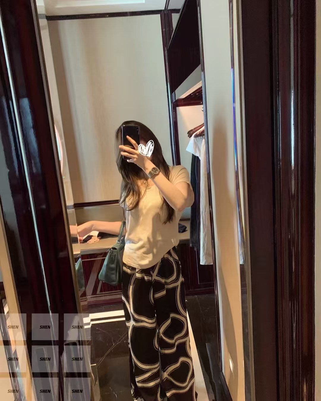 Hermes-Inspired Graphic Print Palazzo Pants with Drawstring Waist - S, M, L 6 i1744343367179 6234 0 4