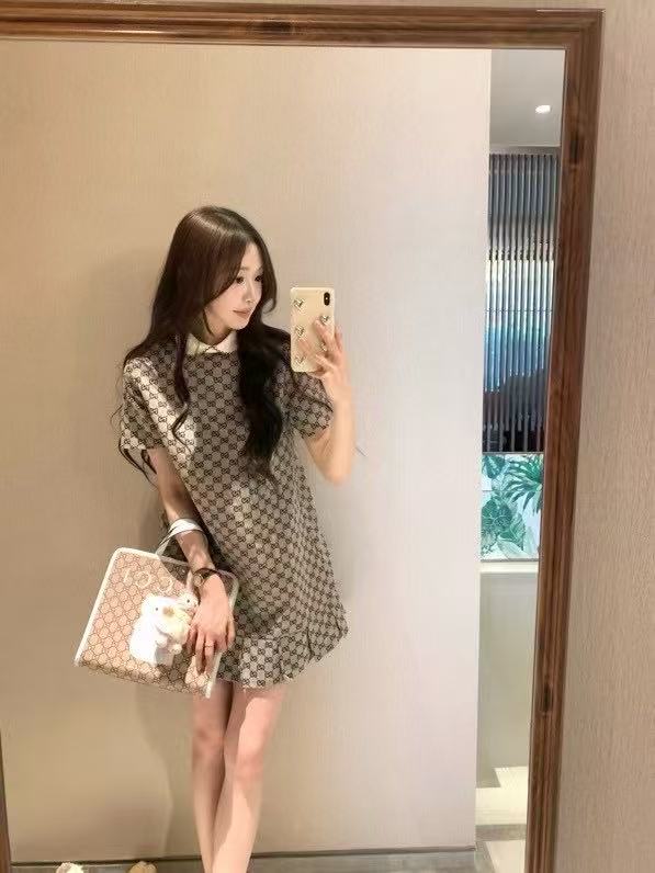 Elegant Jacquard Babydoll Dress with Ruffled Hem - Versatile Chic 4 i1746406670481 3191 0 3