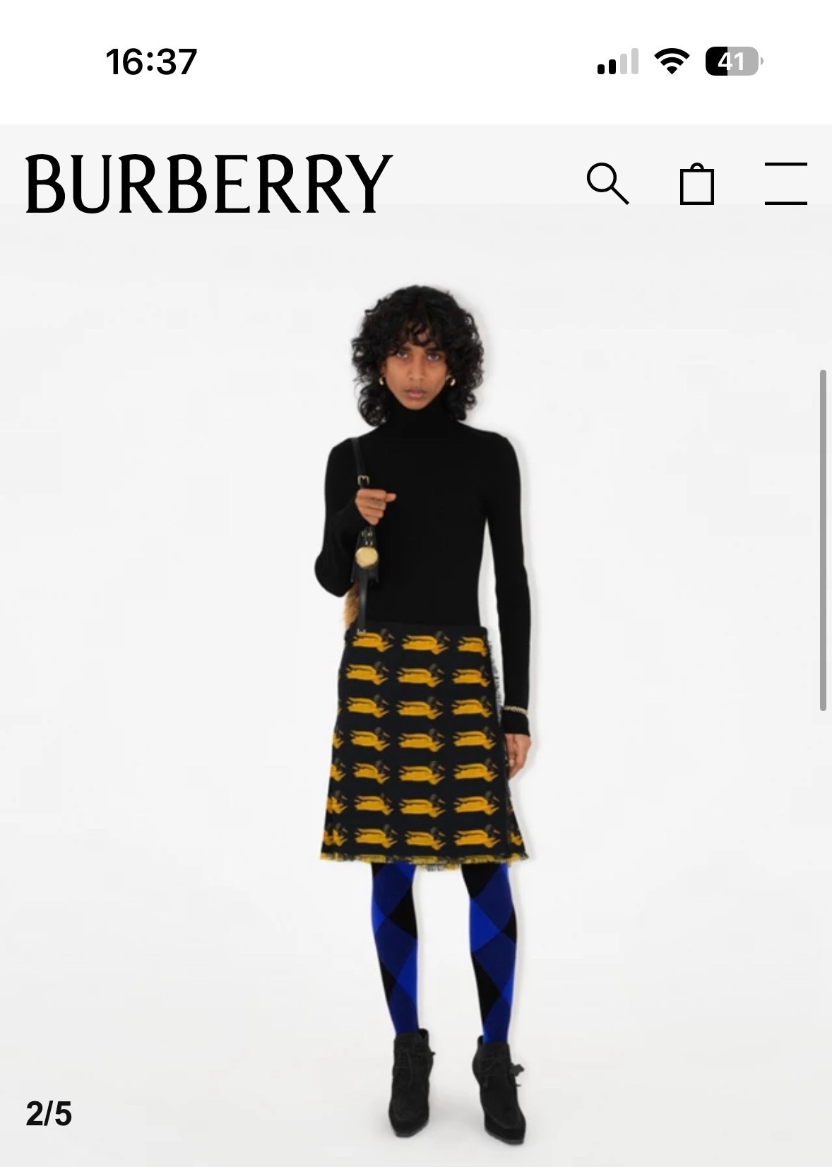 Burberry Mini Shield Orion rice bag, Burberry wool blend surface, jacquard worsted integrated into the new season plaid renderings