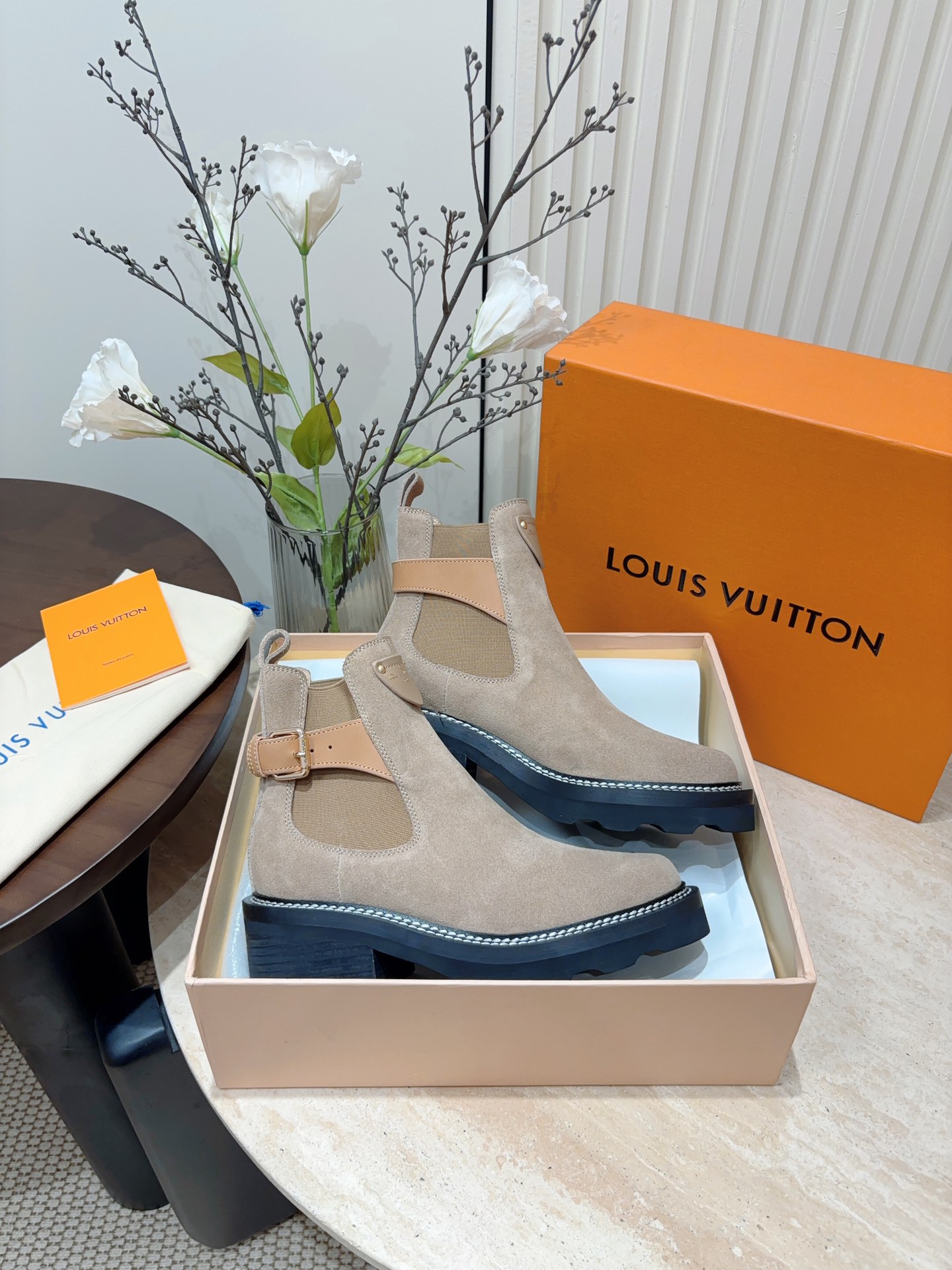 Autumn/Winter New Louis Vuitton LV BEAUBOURG ankle boots, elastic strap 7