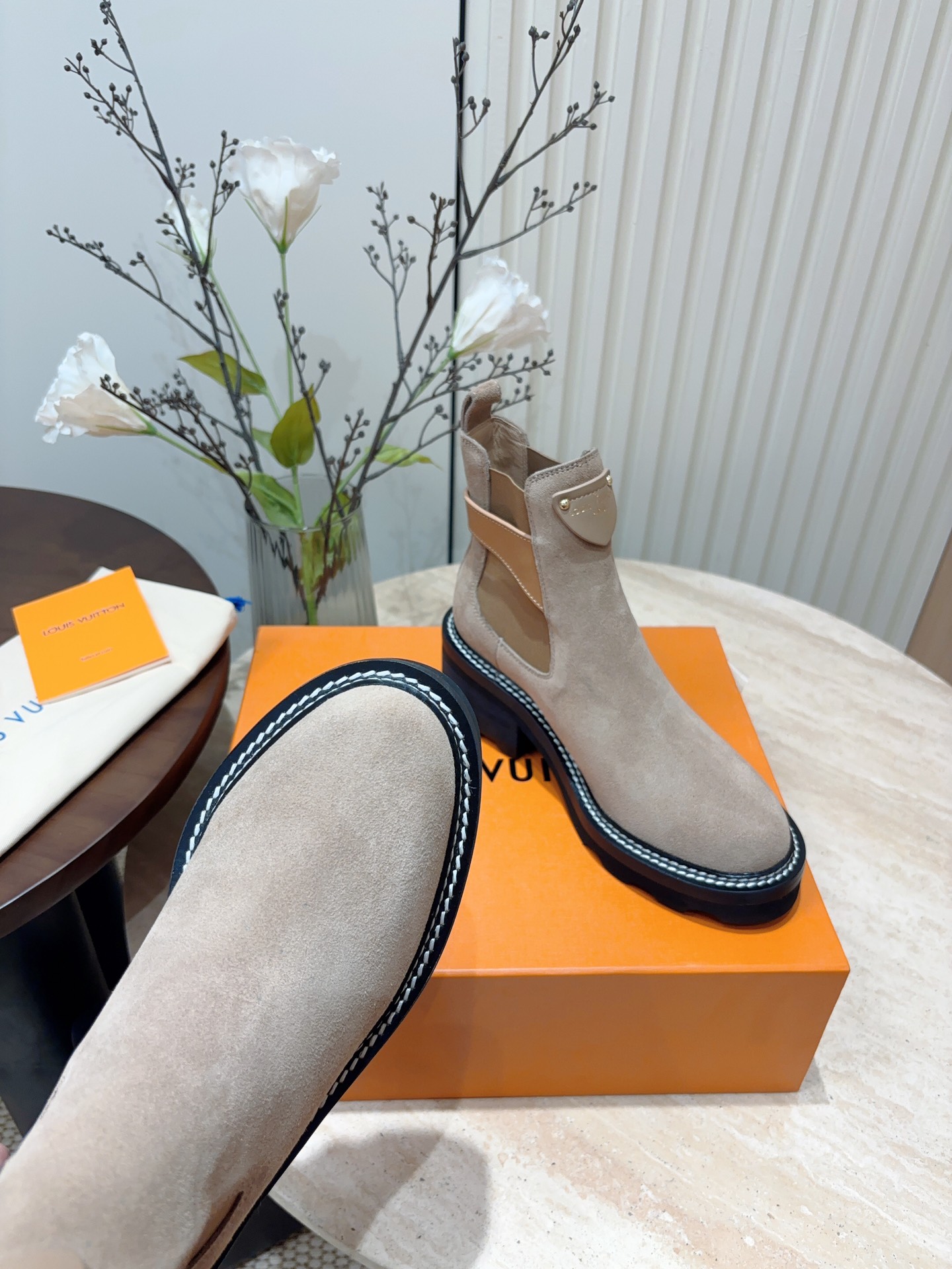 Autumn/Winter New Louis Vuitton LV BEAUBOURG ankle boots, elastic strap 4