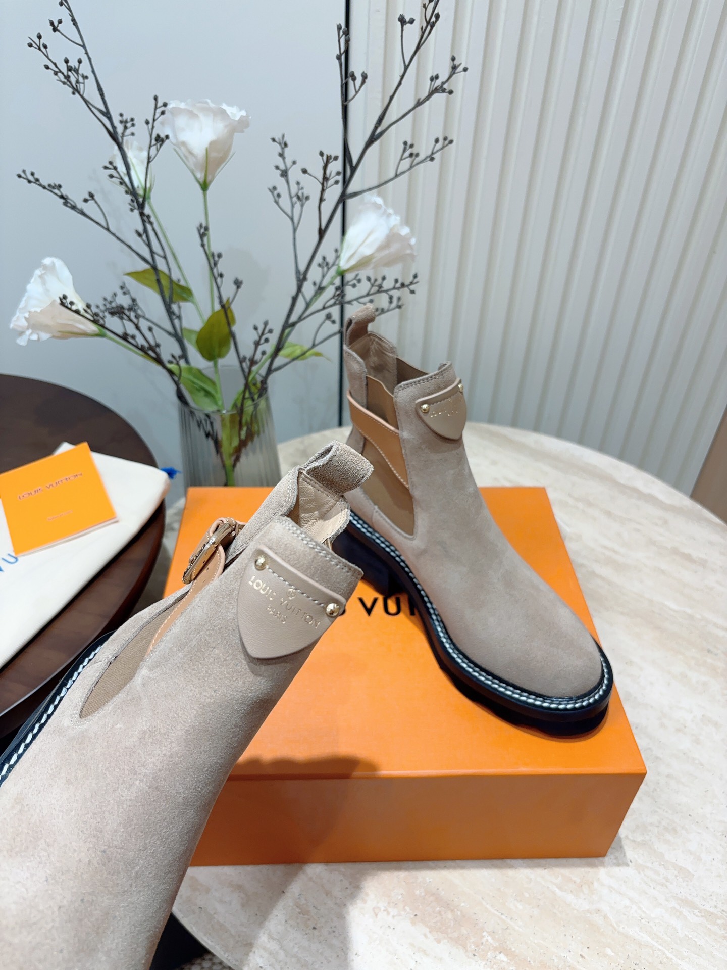 Autumn/Winter New Louis Vuitton LV BEAUBOURG ankle boots, elastic strap 5
